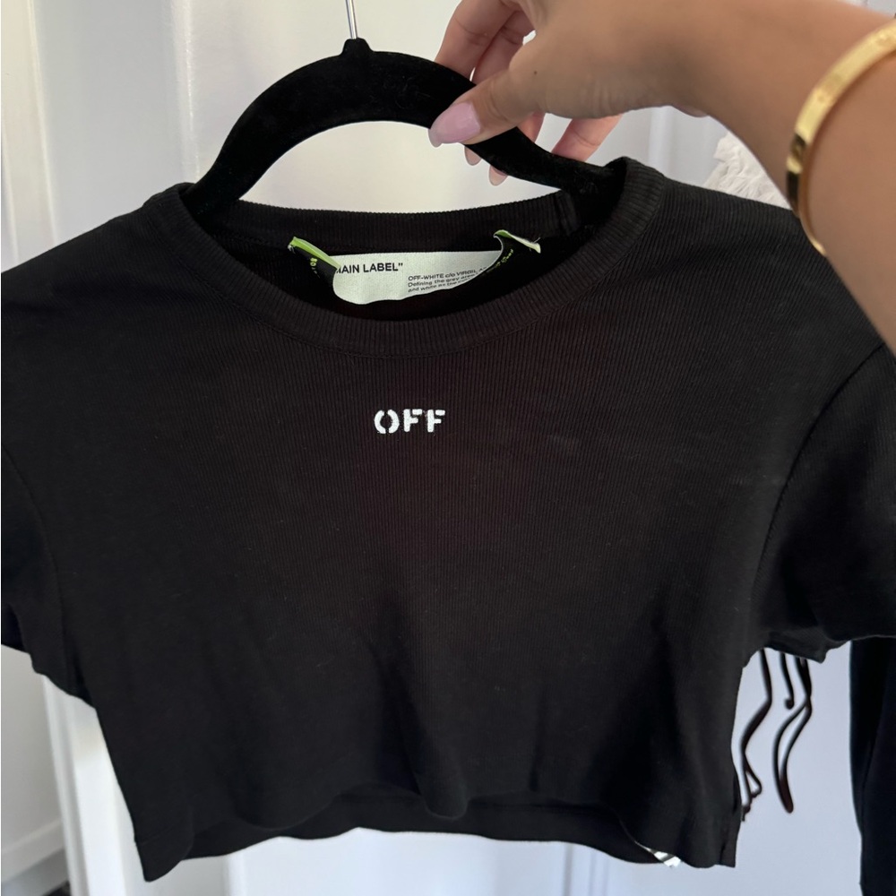 Off white cropped t shirt